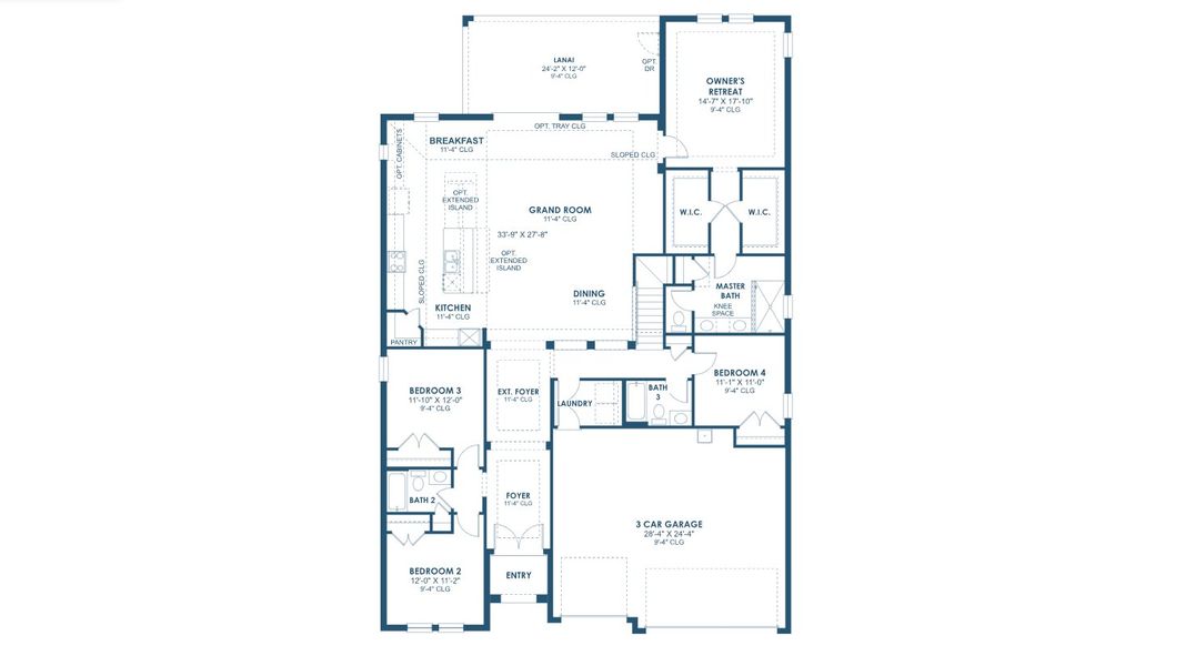2D floor plan layout for the Bayshore II by Homes by WestBay in Pasadena Woods, Dade City, FL (Image 3). 2D floor plan layout for the Bayshore II by Homes by WestBay in Pasadena Woods, Dade City, FL (Image 3).