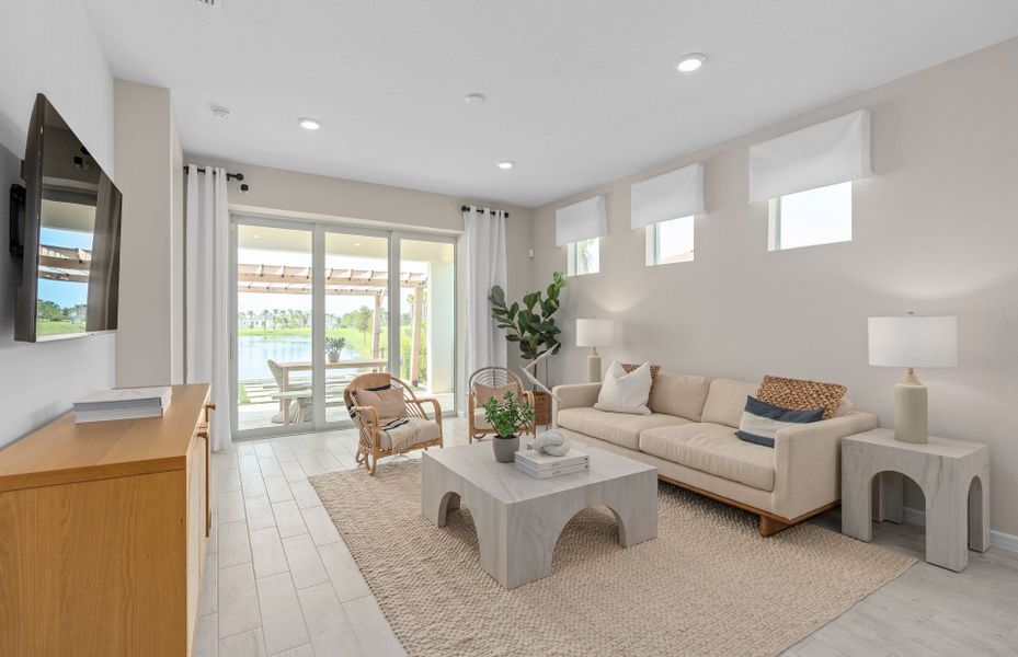 Furnished interior view inside a new home in Del Webb Lakehaven, Clermont (Image 4).