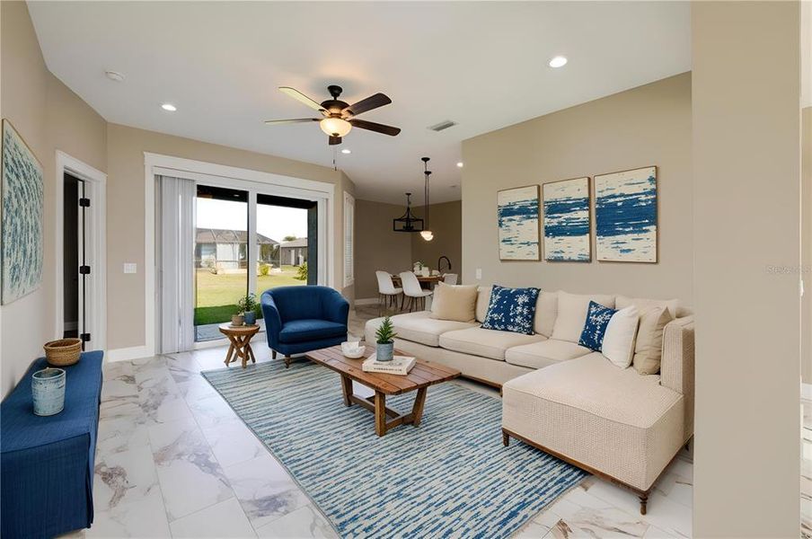 Furnished interior view inside a new home in , Englewood (Image 6). Furnished interior view inside a new home in , Englewood (Image 6).