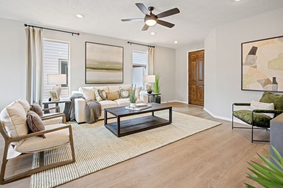 Representative furnished interior of a home built from the 1907 Modeled by KB Home in Madera Trails, New Caney (Image 6).