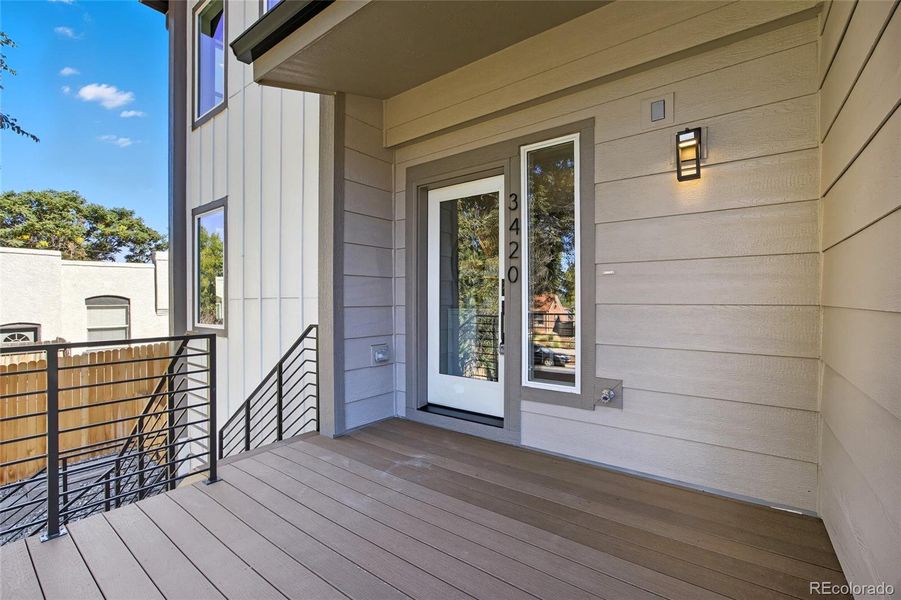 Exterior details and patio area of a home in , Denver (Image 3).