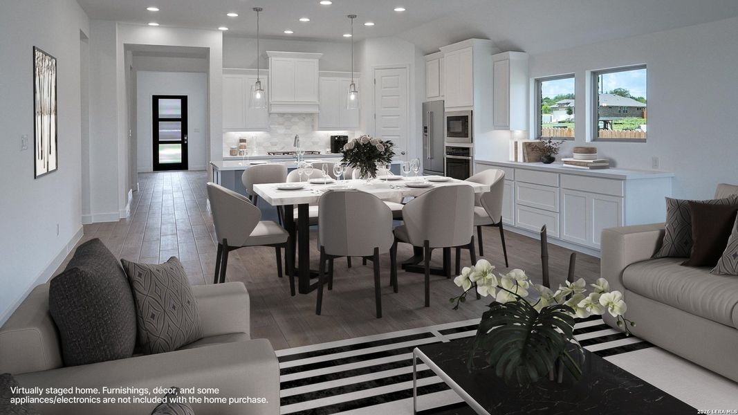 Furnished interior view inside a new home in Alsatian Oaks, Castroville (Image 12).