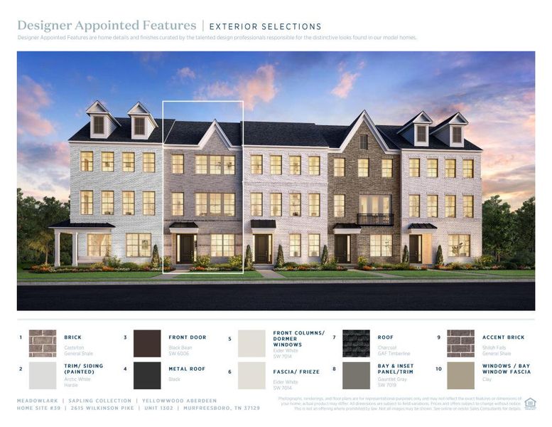 Sample of building materials used in homes in Meadowlark, Murfreesboro (Image 6). Sample of building materials used in homes in Meadowlark, Murfreesboro (Image 6).