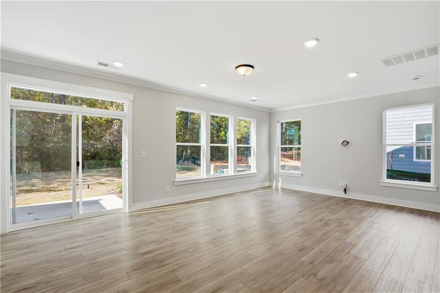 Spacious, unfurnished interior of a new home in Villas at Dawsonville, Dawsonville (Image 21). Spacious, unfurnished interior of a new home in Villas at Dawsonville, Dawsonville (Image 21).