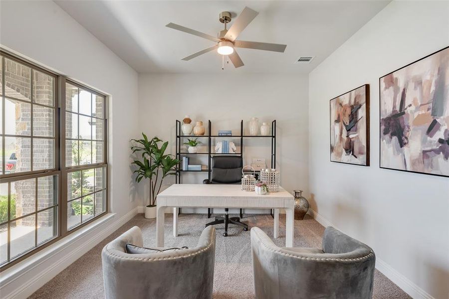 Furnished interior view inside a new home in Mercer Meadows, Royse City (Image 12).