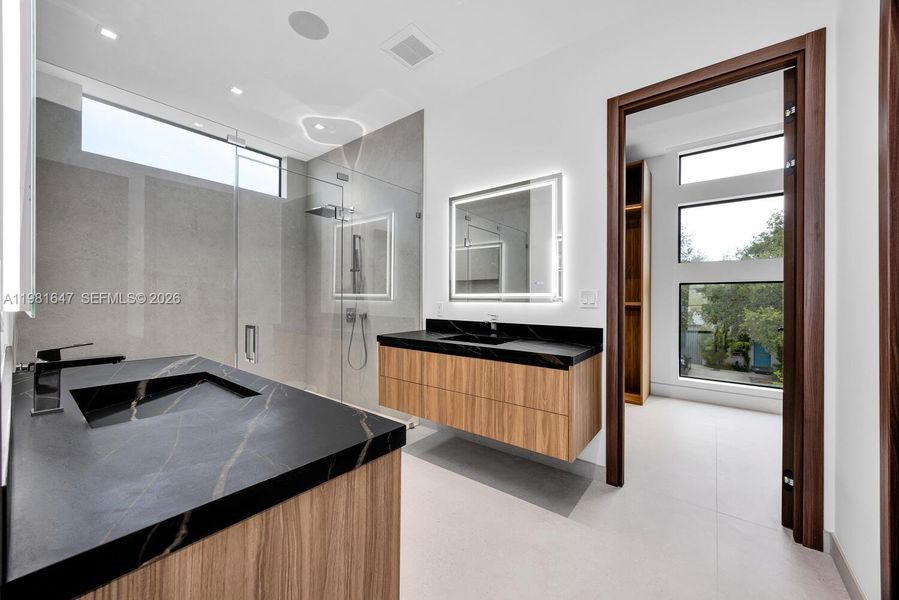 Furnished interior view inside a new home in , Miami (Image 16).