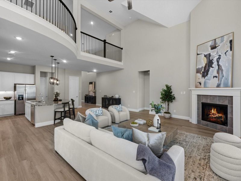 Furnished interior view inside a new home in Coastal Point, League City (Image 17).