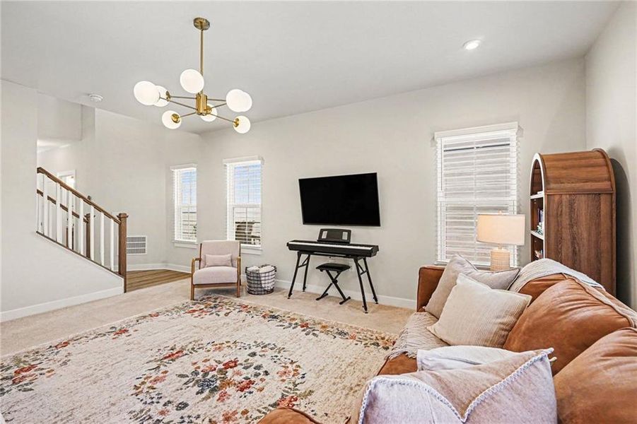 Furnished interior view inside a new home in , Hoschton (Image 18). Furnished interior view inside a new home in , Hoschton (Image 18).