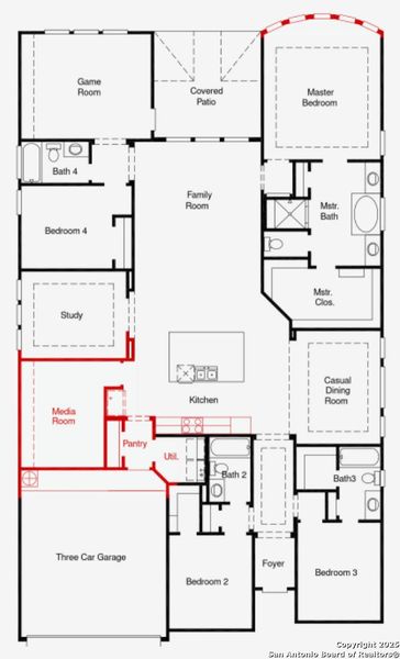 2D floor plan layout of this home in Homestead, Schertz, TX (Image 2). 2D floor plan layout of this home in Homestead, Schertz, TX (Image 2).