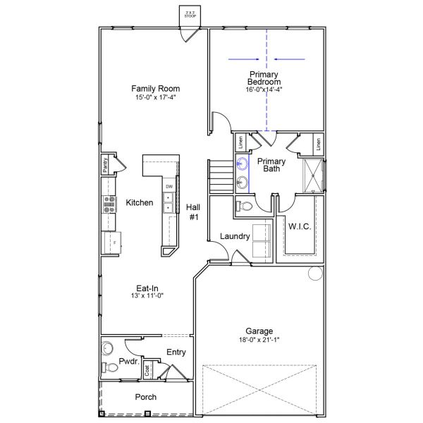 2D floor plan layout of this home in Richmond Hill, Inman, SC (Image 2).