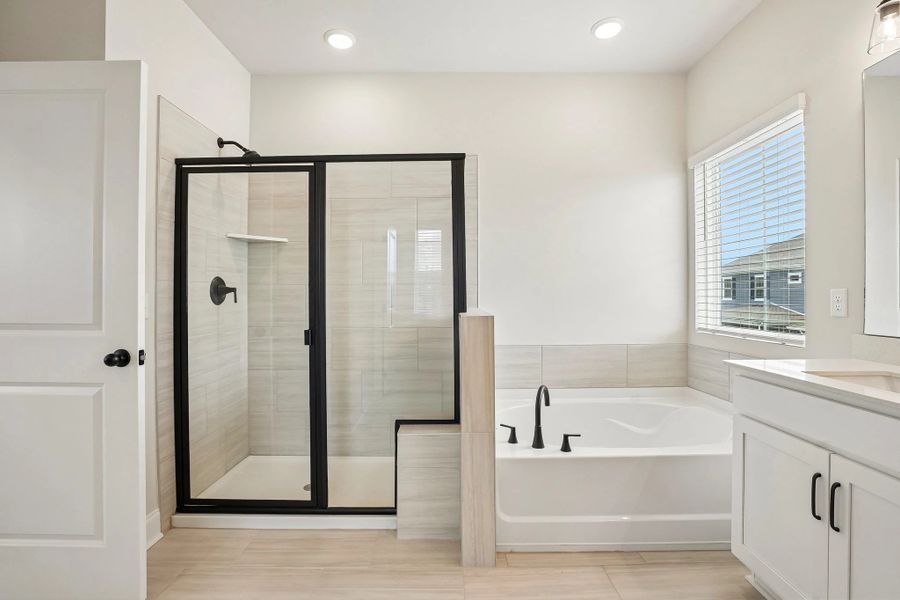 Primary Walk-in Shower & Bathtub