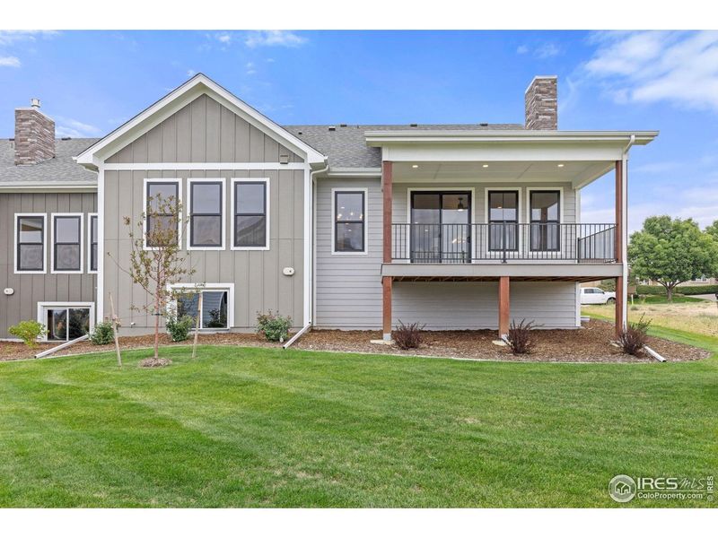 Exterior details and patio area of a home in Cottages at Kelly Farm, Greeley (Image 26).