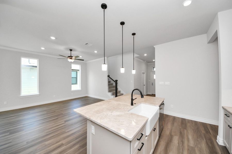 Furnished interior view inside a new home in Lexington Heights, Willis (Image 5).