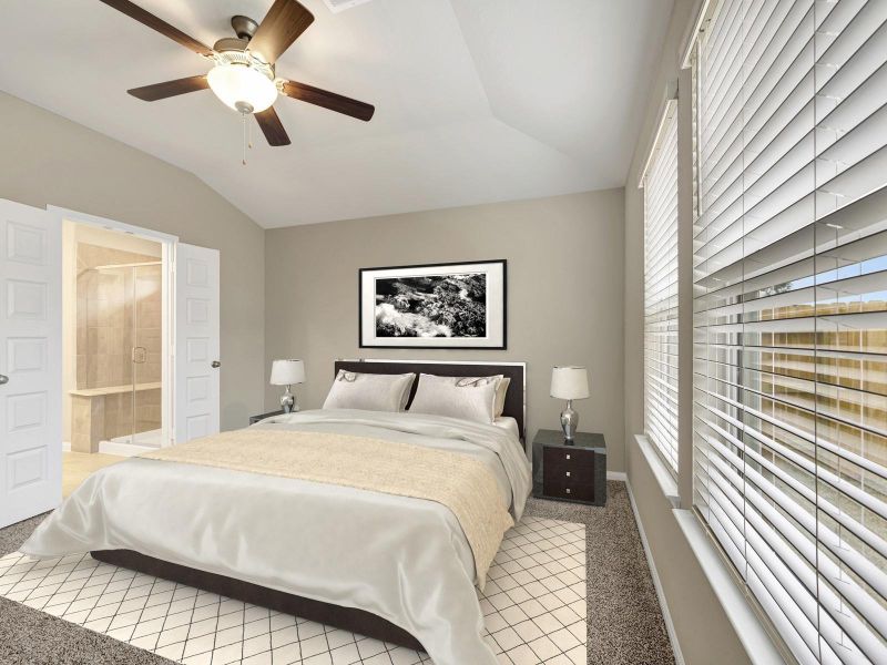 Furnished interior view inside a new home in Montgomery Oaks - Premier, Conroe (Image 3). Furnished interior view inside a new home in Montgomery Oaks - Premier, Conroe (Image 3).