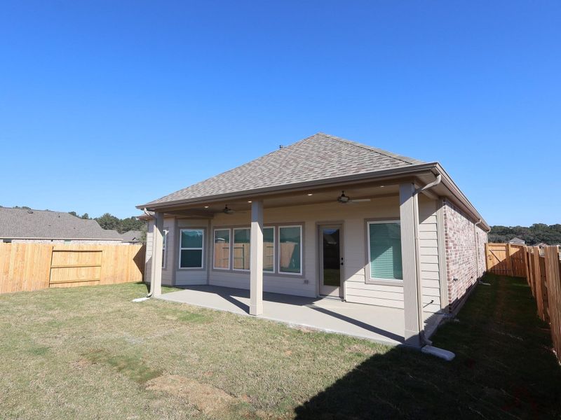 Exterior details and patio area of a home in Sorella, Tomball (Image 20).
