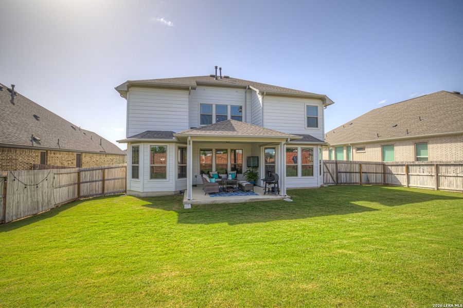 Exterior details and patio area of a home in Buffalo Crossing, Cibolo (Image 27).