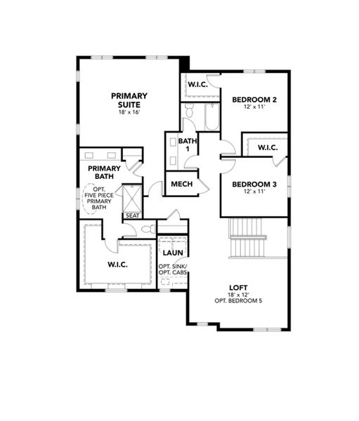 2D floor plan layout for the St. James - Premier by Brightland Homes in Trevenna, Windsor, CO (Image 4). 2D floor plan layout for the St. James - Premier by Brightland Homes in Trevenna, Windsor, CO (Image 4).