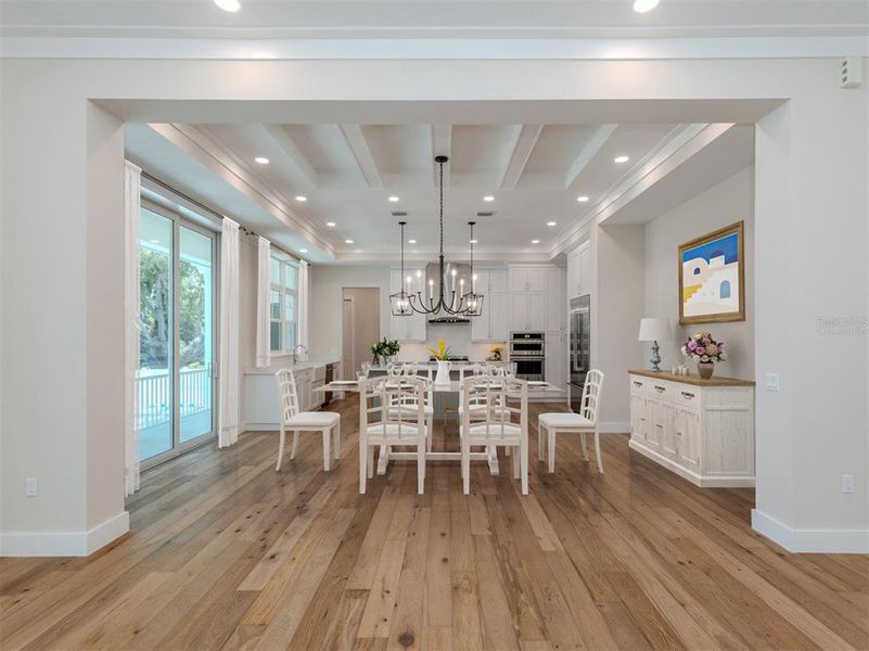 virtually staged Dining room