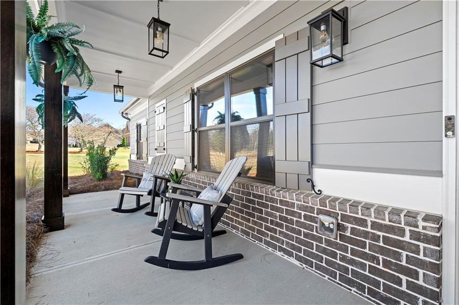 Exterior details and patio area of a home in , Monroe (Image 33).