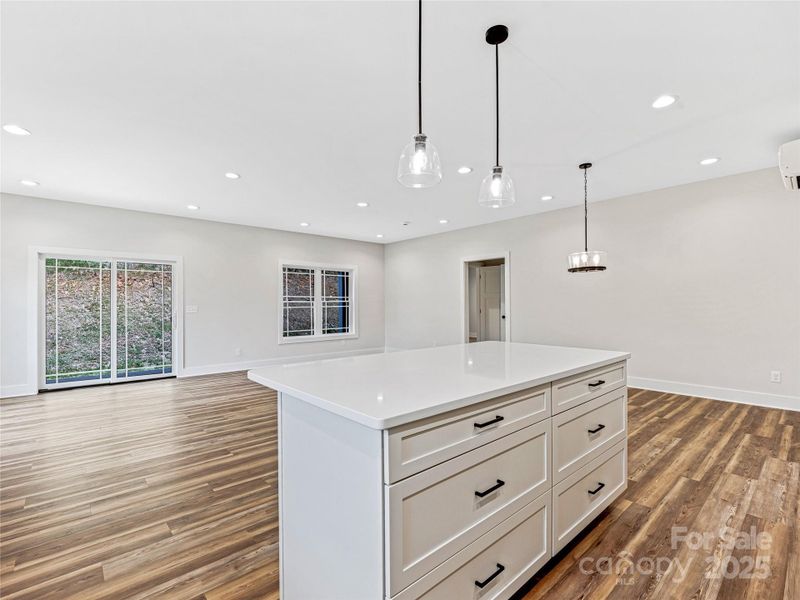 Kitchen Island Offers Additional Storage - Quartz Counters - Open Floorplan