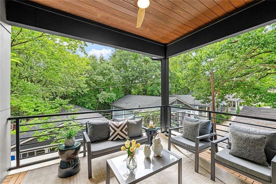 Exterior details and patio area of a home in , Atlanta (Image 3).