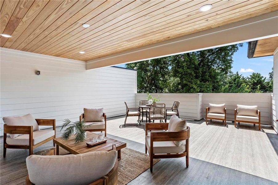 Exterior details and patio area of a home in , Atlanta (Image 4).