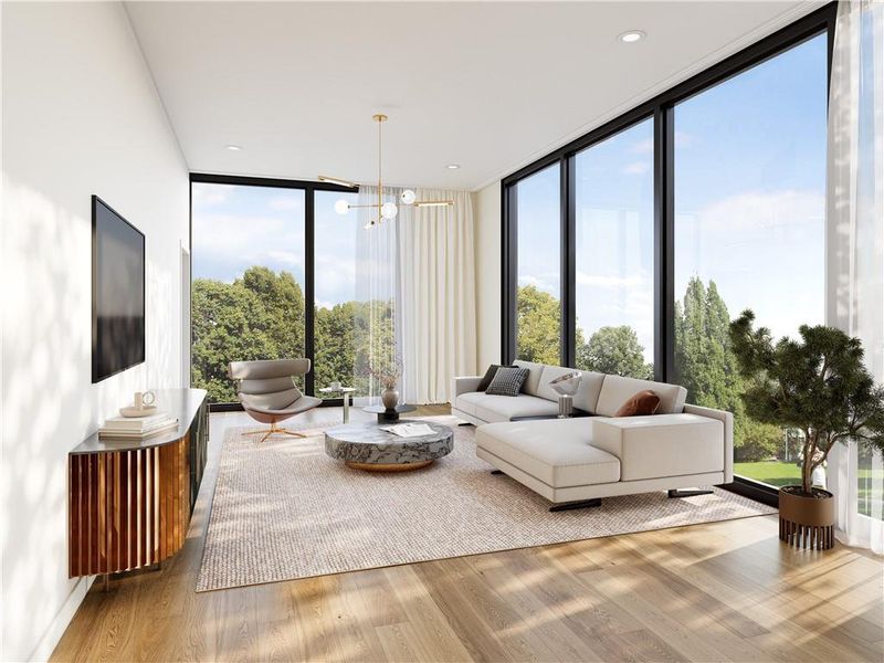 Furnished interior view inside a new home in , Sandy Springs (Image 6).