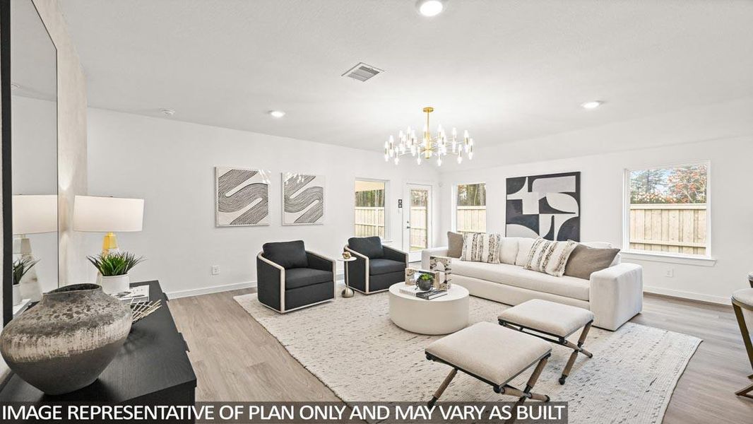 Furnished interior view inside a new home in Silverthorne, Conroe (Image 25).
