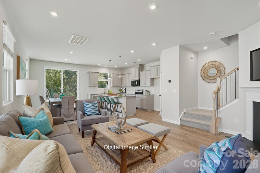 Furnished interior view inside a new home in Bailey Run, Charlotte (Image 11).