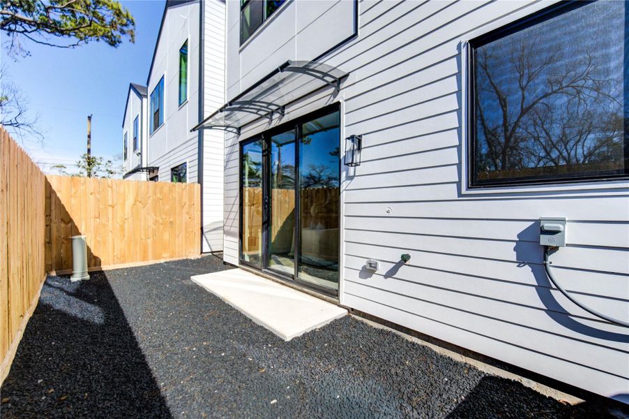 Exterior details and patio area of a home in , Houston (Image 28).