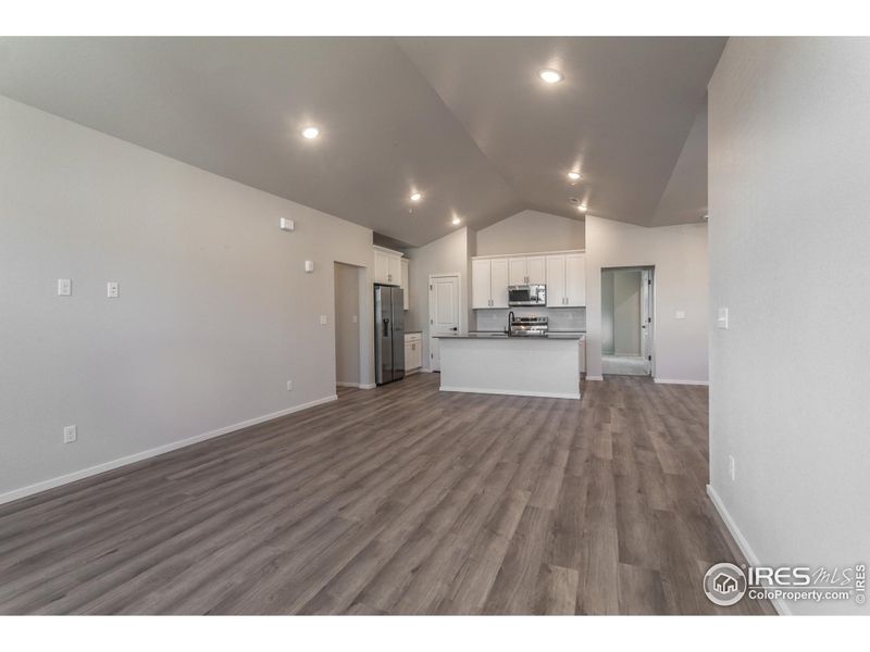 LIVING ROOM, DINING ROOM AND KITCHEN