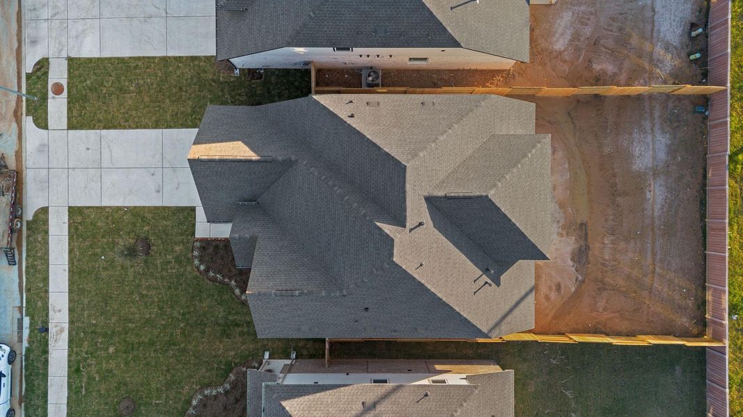 This aerial view of your home shows the amazing view of your lot. This aerial view of your home shows the amazing view of your lot.