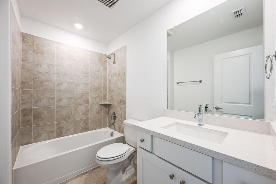 Furnished interior view inside a new home in Cross Creek Meadows 55s, Celina (Image 12). Furnished interior view inside a new home in Cross Creek Meadows 55s, Celina (Image 12).