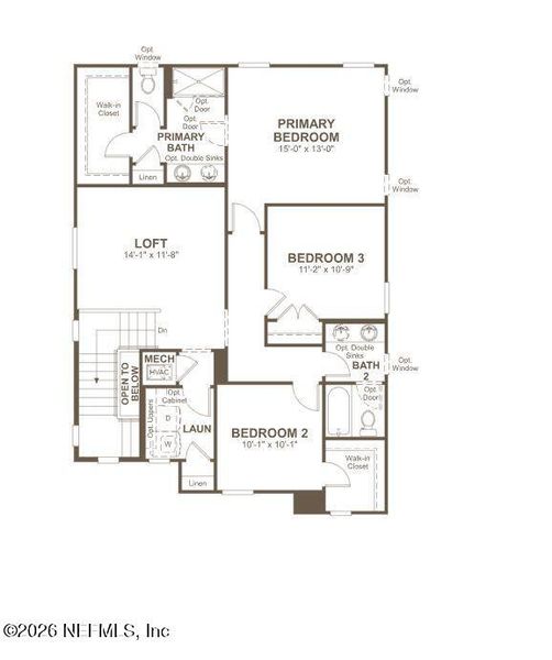 2D floor plan layout of this home in , Jacksonville, FL (Image 3).