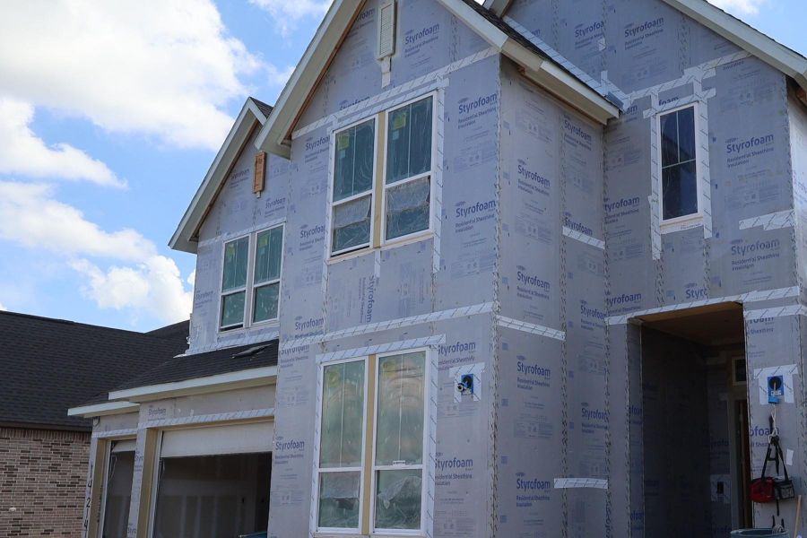 In-progress construction of a new home in Dunham Pointe, Cypress, TX (Image 21).