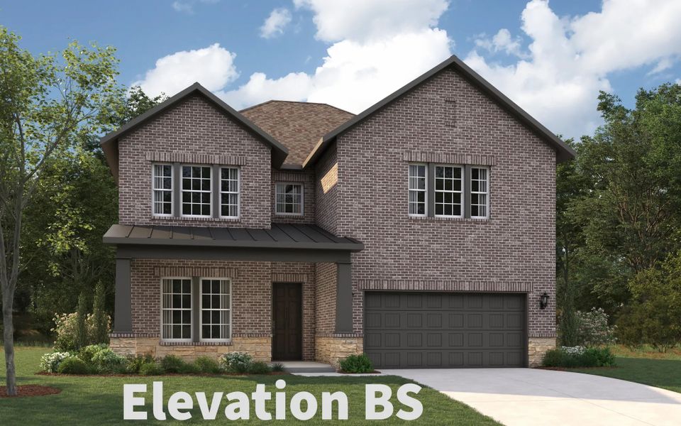 Representative exterior photo of a completed home built from the Basalt by Stonehollow Homes in Estates at Baker Park, Sherman, TX (Image 14).