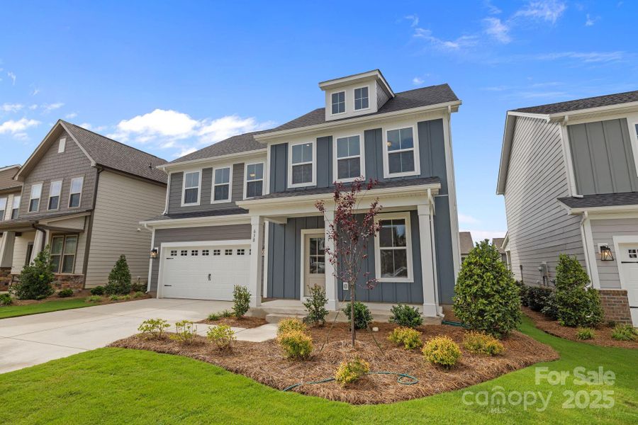 Front exterior of a new home in Lakeside Glen, York, SC, highlighting curb appeal (Image 20).