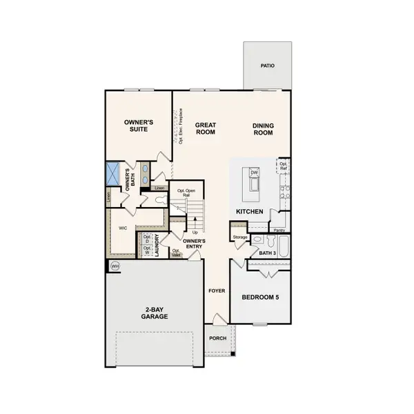 2D floor plan layout of this home in The Oaks, Mount Juliet, TN (Image 3).