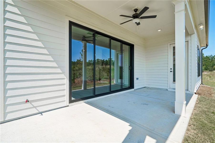 Exterior details and patio area of a home in Towson Village, Peachtree City (Image 4). Exterior details and patio area of a home in Towson Village, Peachtree City (Image 4).