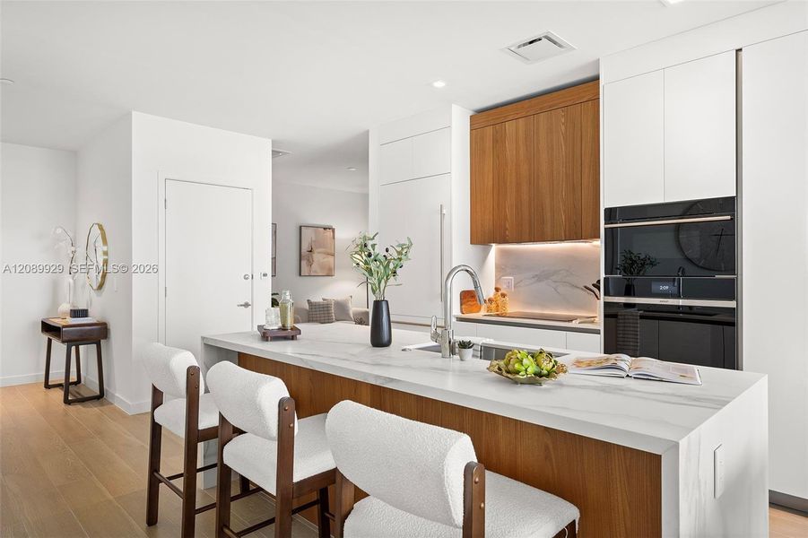 Furnished interior view inside a new home in , Miami (Image 18).