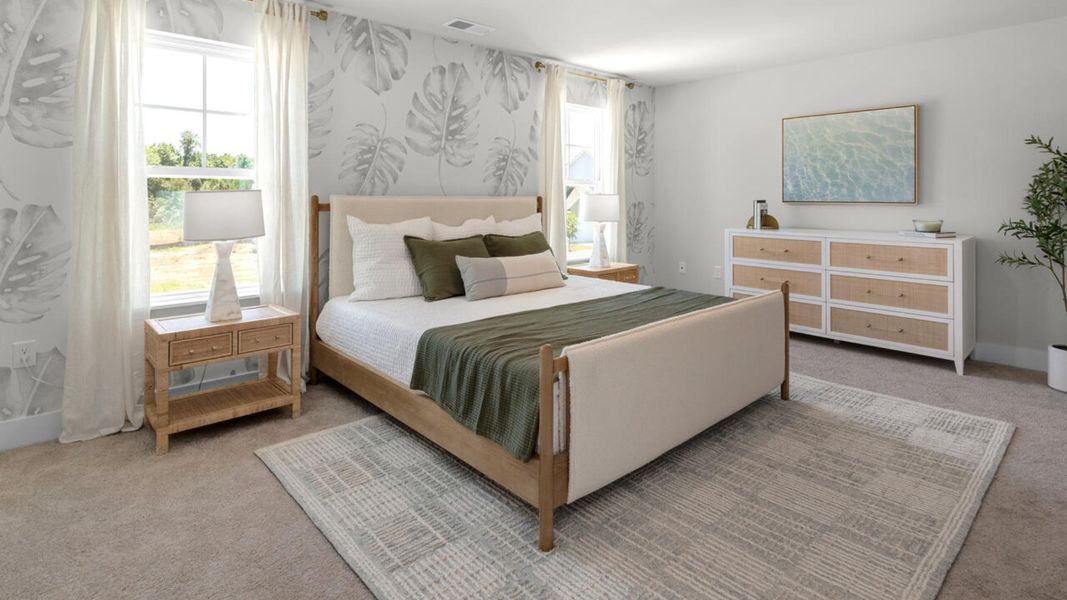 Furnished interior view inside a new home in Surfside Landing, Hubert (Image 30).