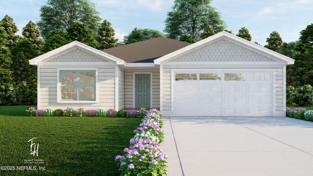 Front exterior of a new home in , Jacksonville, FL, highlighting curb appeal (Image 2).