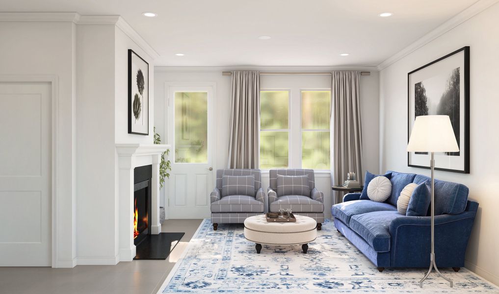 Great room with fireplace Great room with fireplace