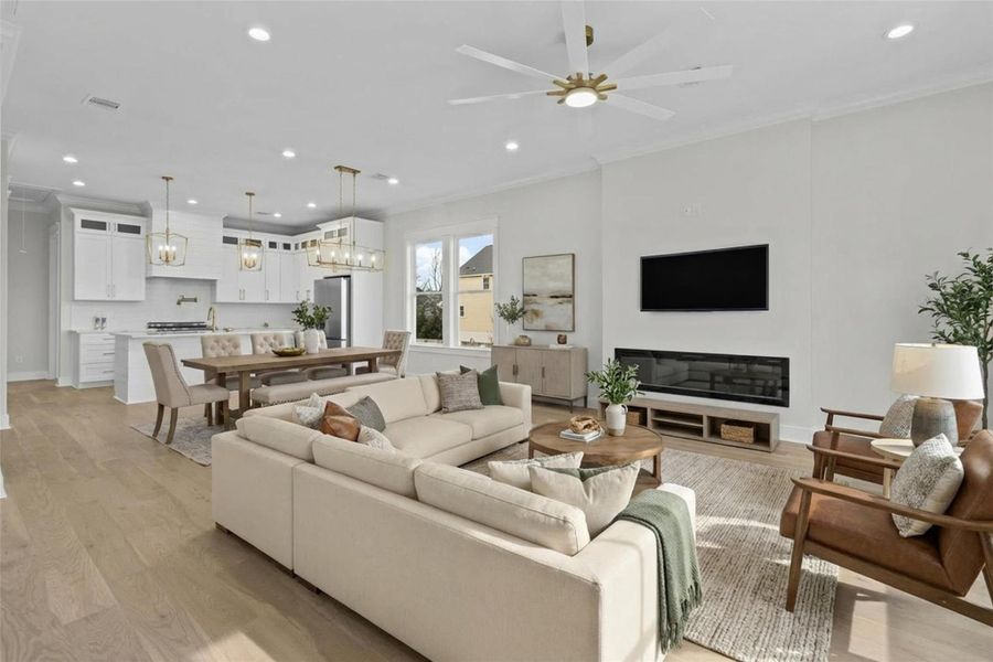 Virtually staged photo