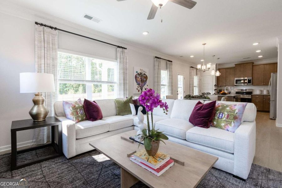 Furnished interior view inside a new home in Bryson Farms, Byron (Image 5).