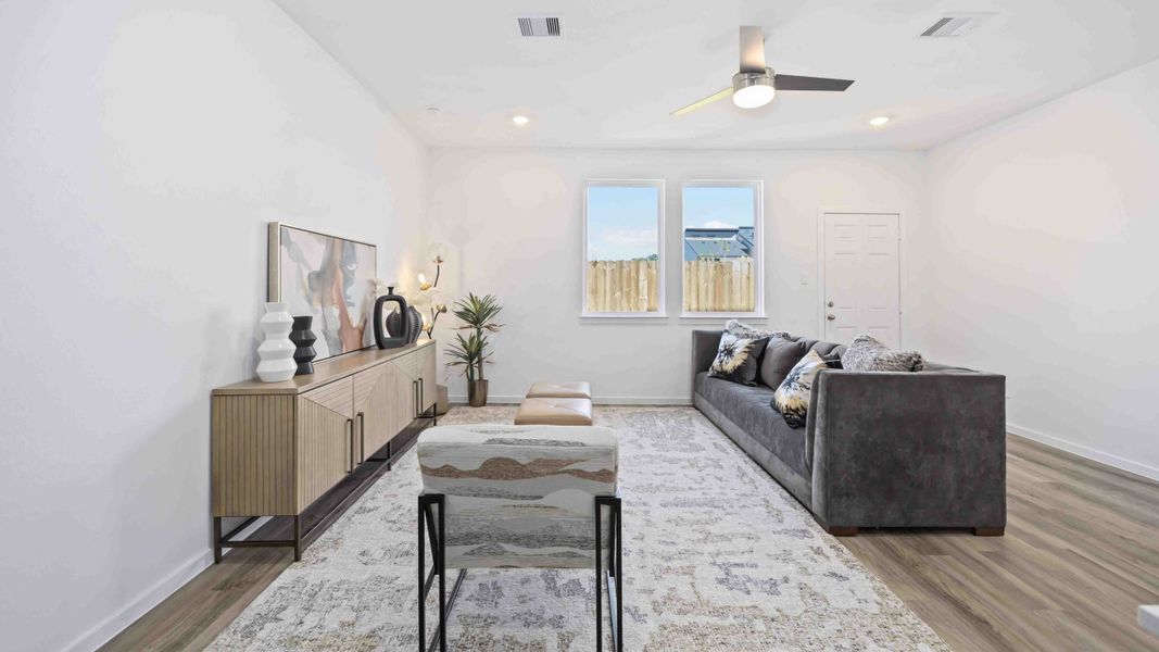 Furnished interior view inside a new home in Mansfield Estates, Houston (Image 2).