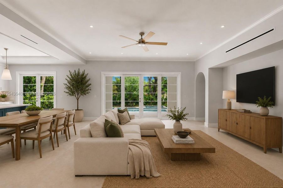 Furnished interior view inside a new home in , South Miami (Image 5).