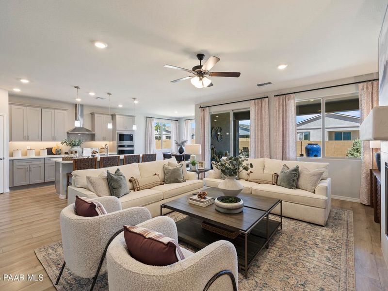 Furnished interior view inside a new home in North Ridge at Pronghorn Ranch, Prescott Valley (Image 16). Furnished interior view inside a new home in North Ridge at Pronghorn Ranch, Prescott Valley (Image 16).