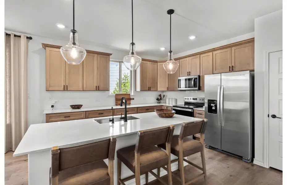 Representative furnished interior of a home built from the Emory by Pulte Homes in Nopal Valley, San Antonio (Image 7). Representative furnished interior of a home built from the Emory by Pulte Homes in Nopal Valley, San Antonio (Image 7).