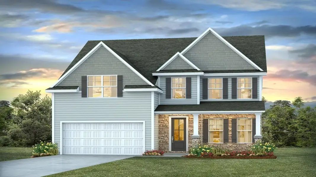 Representative exterior photo of a completed home built from the Forrester by D.R. Horton in Maple Grove, Conway, SC (Image 15). Representative exterior photo of a completed home built from the Forrester by D.R. Horton in Maple Grove, Conway, SC (Image 15).